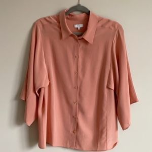 NWOT 100% Silk Reiss Pink Blouse